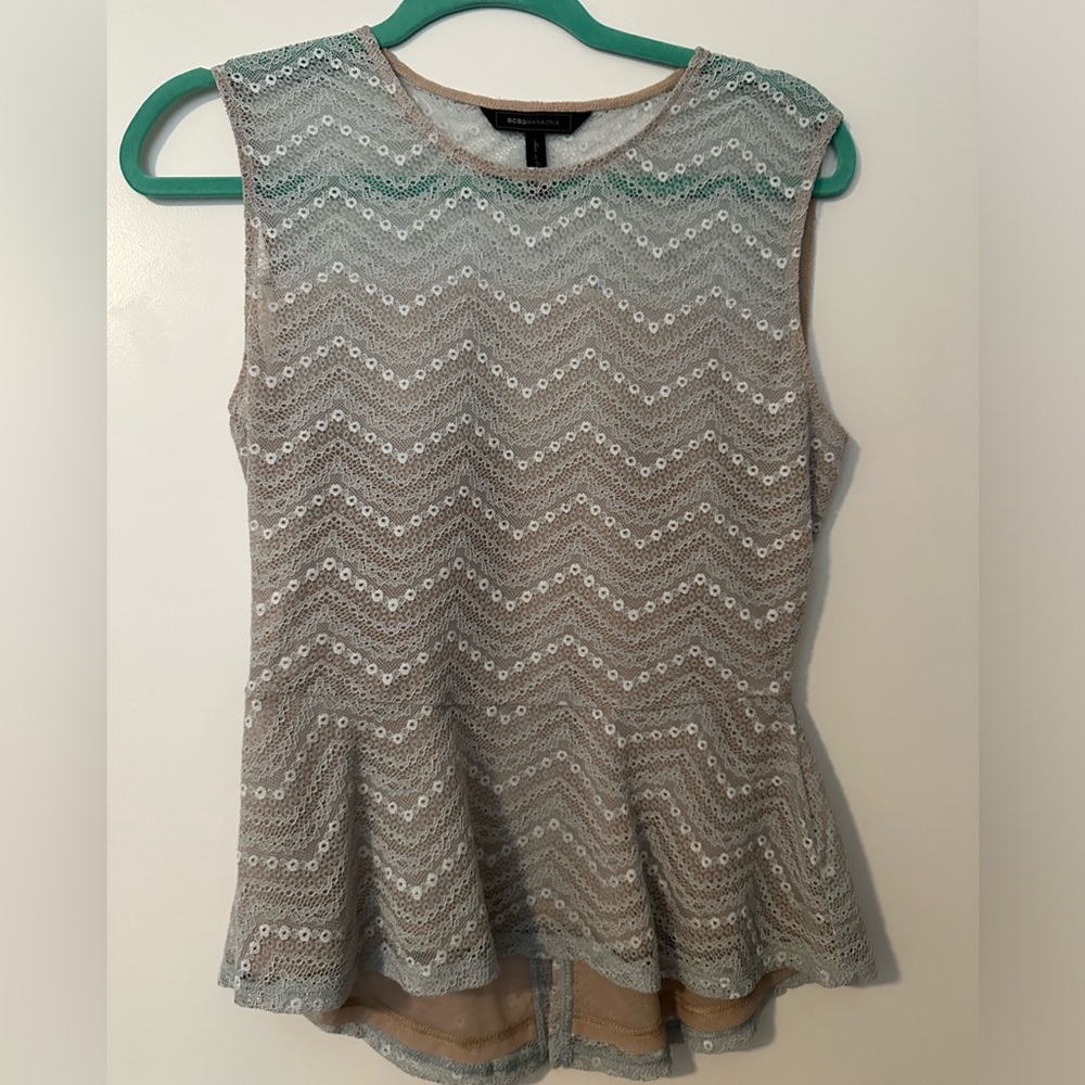 BCBG peplum top